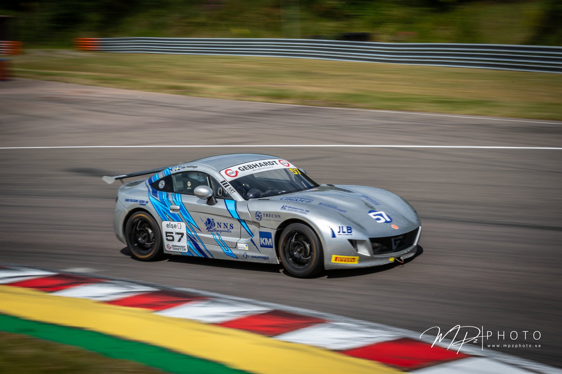 Tim Folkinger #57 – Västkustloppet 2026 (Falkenbergs motorbana). Foto: MPzPhoto.